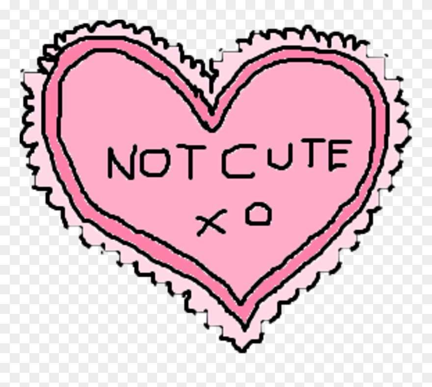 Pink Cute Kawaii Goth Pastelgoth Grunge Punk Emo Heart - Goth Sticker Transparent Clipart