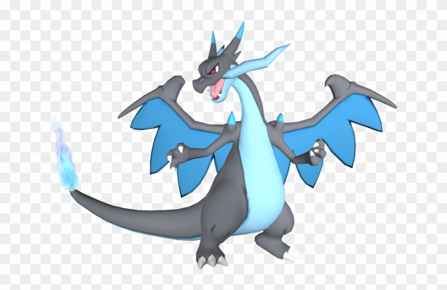 Mega Charizard X - Mega Charizard 3d Model Clipart
