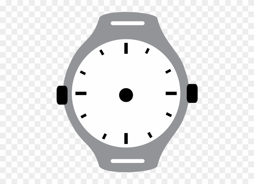 Clock Face - Grey Wristwatch - Circle Clipart