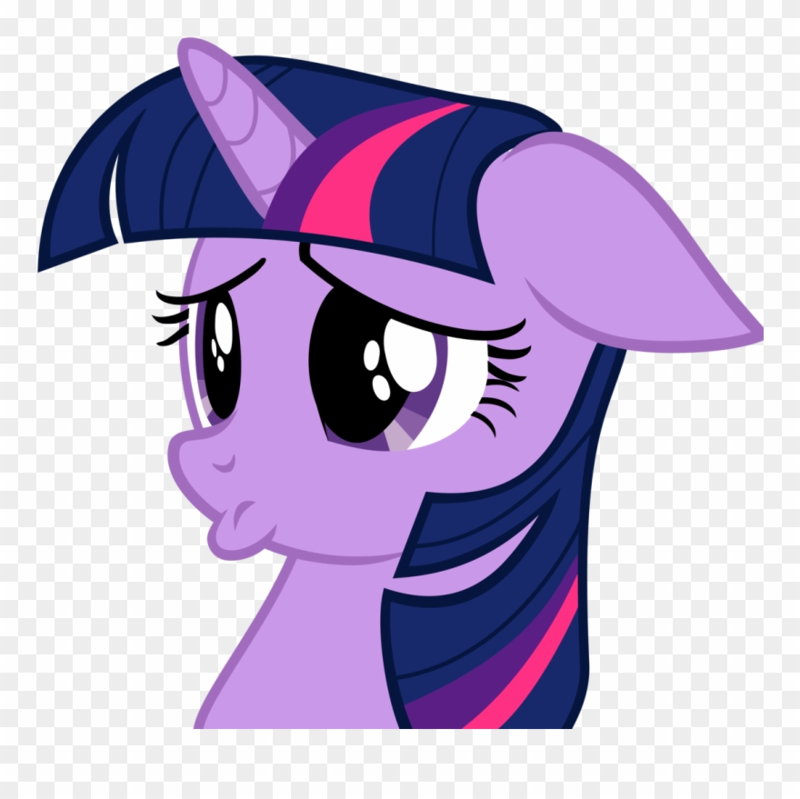 My Little Pony Sad Face - Twilight Sparkle Sad Face Clipart