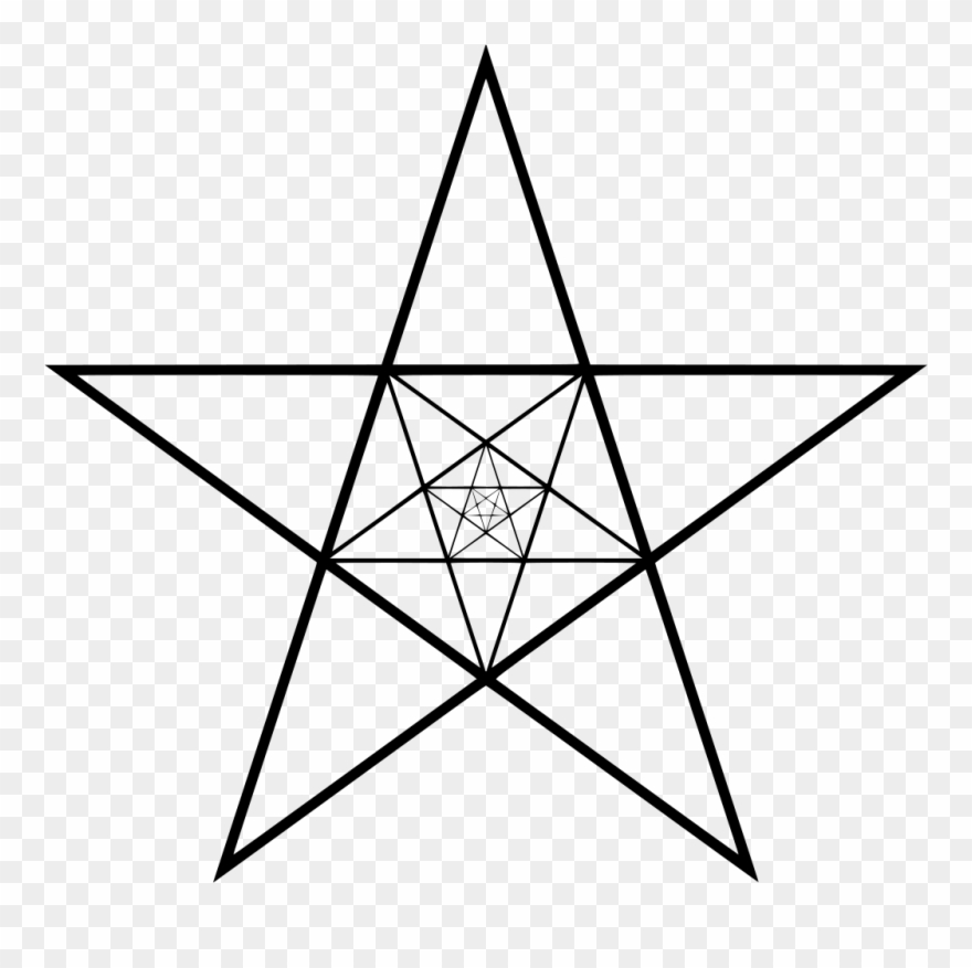 Download Png - Many Triangles Are There In A Star Clipart