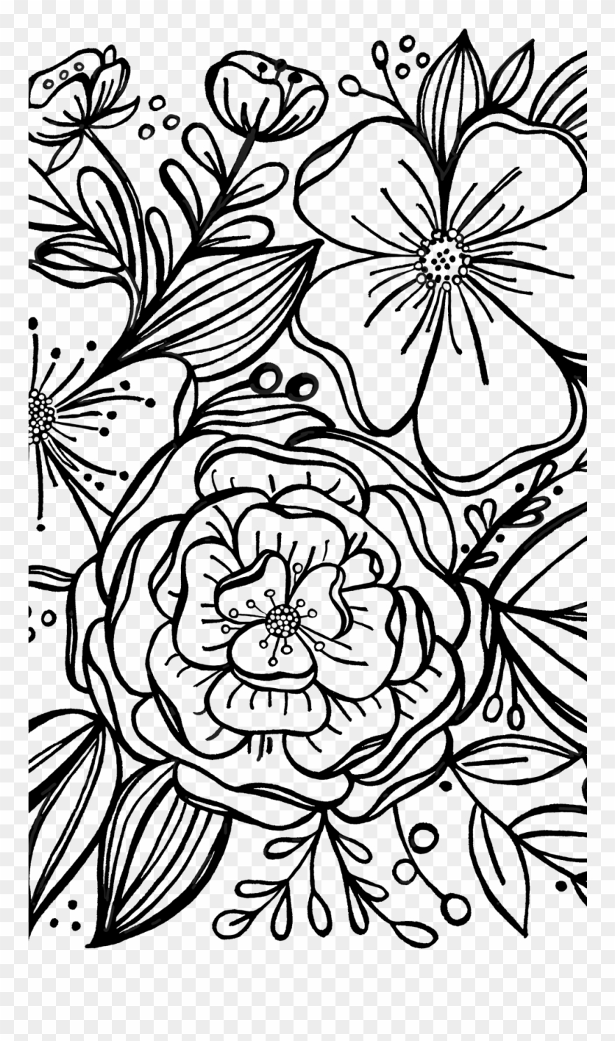 Floral Drawing Casetify Iphone Art Design Illustration - Illustration Clipart