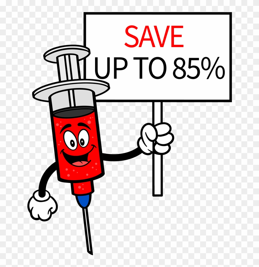 Wellness Blood Testing - Cartoon Flu Shot Clipart