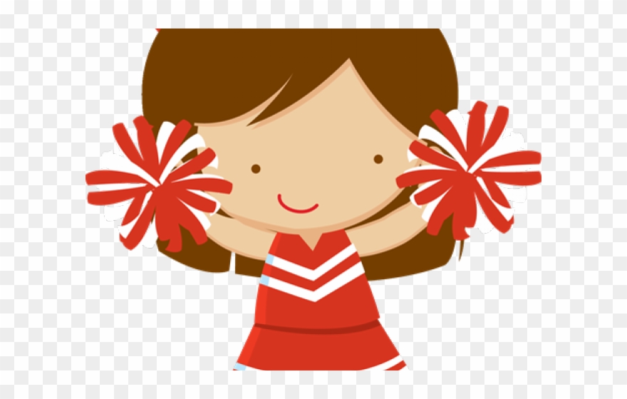 Cute Cheerleader Clipart Red - Png Download