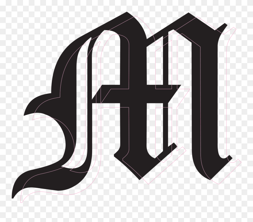 Illustration - Letter M In Old English Clipart