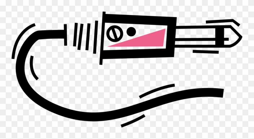 Vector Illustration Of Wire And Cable Plug Clipart