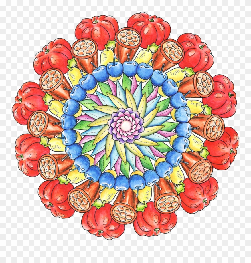 An Error Occurred - Mini Fruit Mandala Clipart
