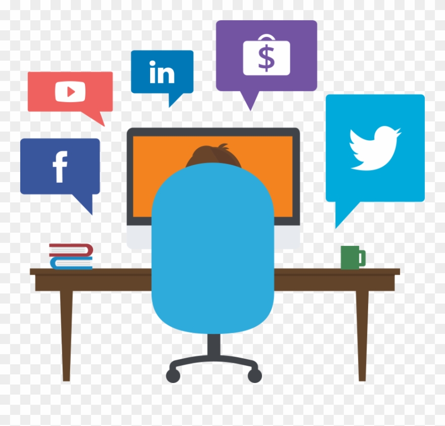 Financial Social Media Training Facebook Twitter Linkedin - Social Media Illustration Png Clipart