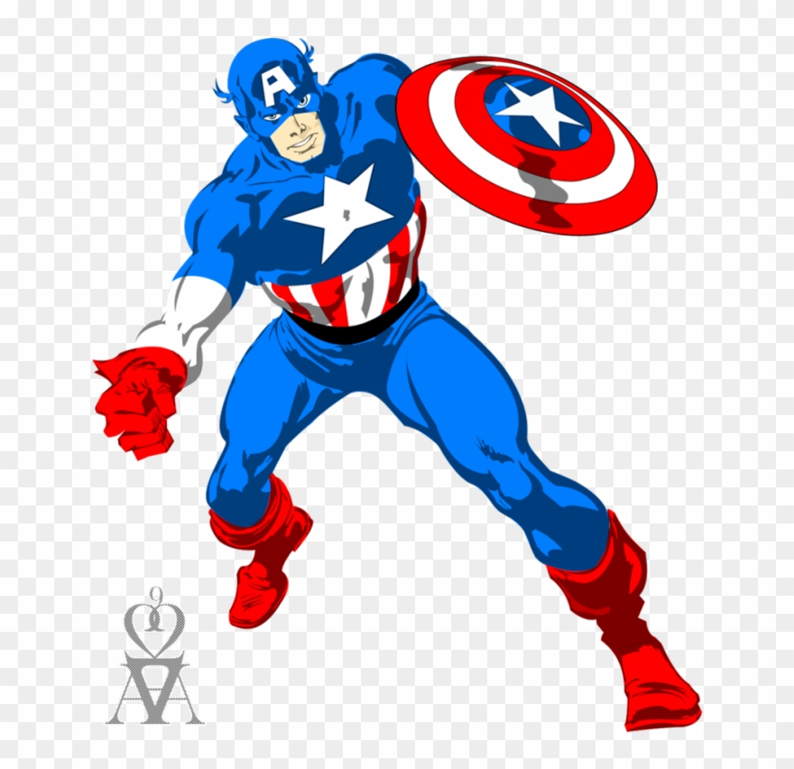 Captain America Vector Png - Capitan America Vector Free Download Clipart