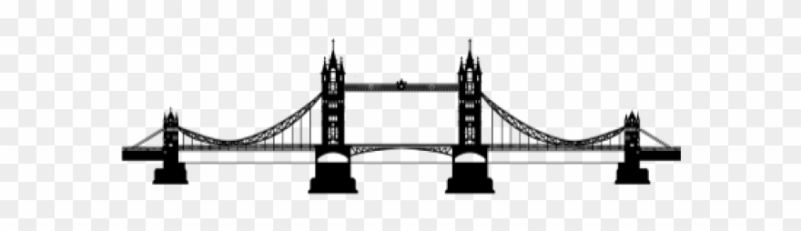 Tower Bridge Clipart London Landscape - Tower Bridge Silhouette Png Transparent Png