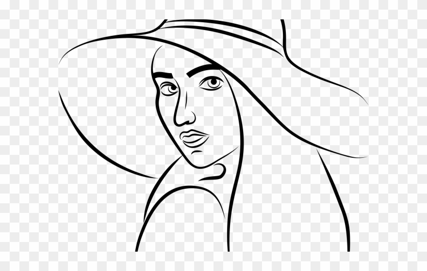 Woman Clipart Hat - Desenhos De Mulheres De Chapeu - Png Download