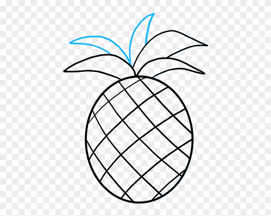 How To Draw Pineapple - Easy Drawing Tutorials Clipart