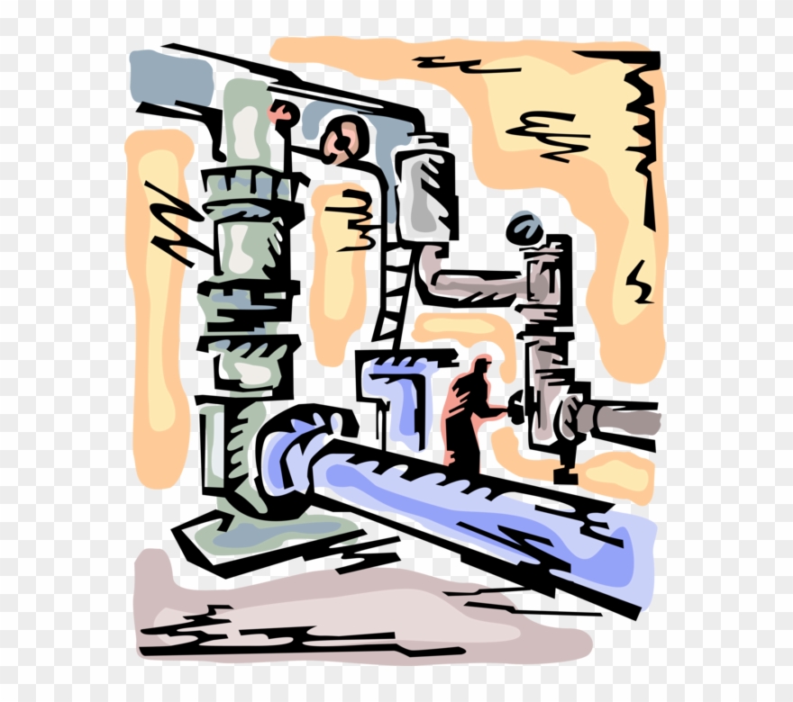 Vector Illustration Of Tradesman Manufacturing Industry Clipart