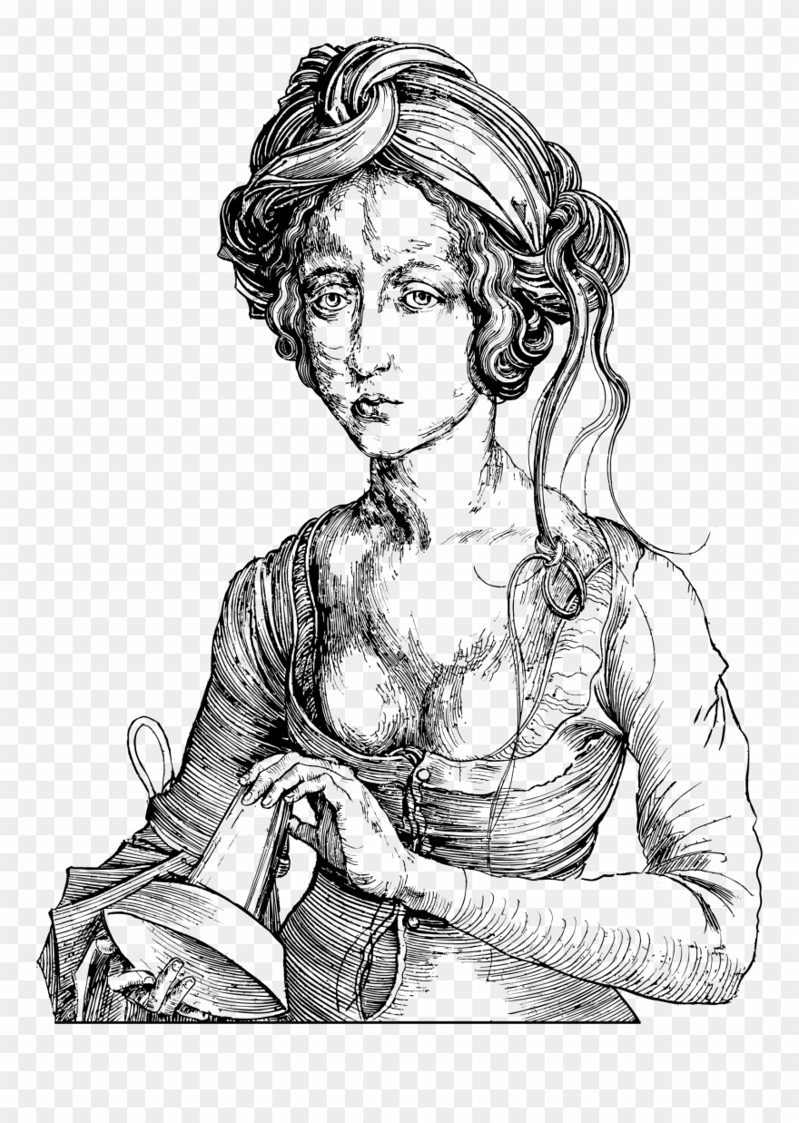 Big Image - Foolish Virgin In Half-figure Clipart