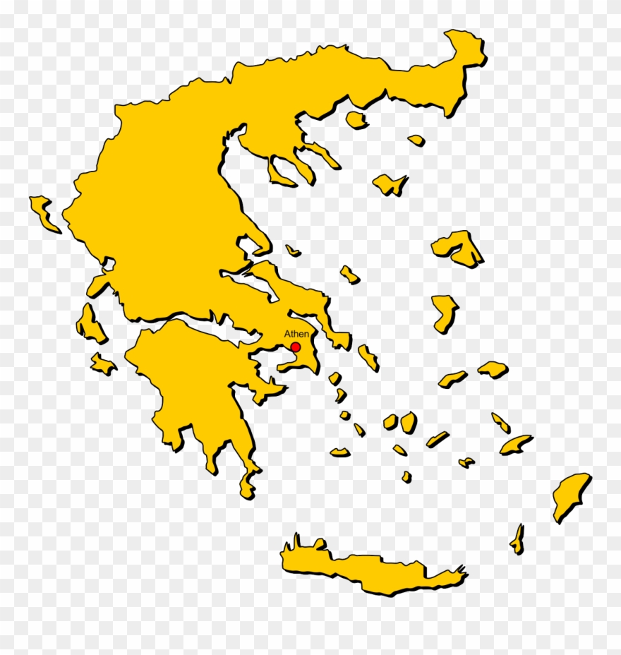 Greece Map , Png Download - Karystos Greece Map Clipart