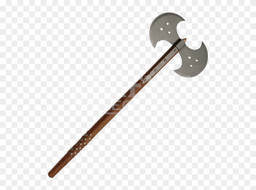 Double Headed Medieval War Axe - Medieval Double Headed Battle Axe Clipart