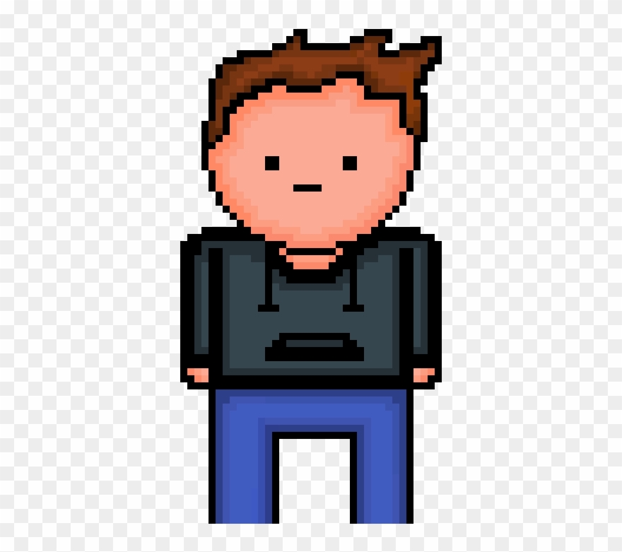 Pixil Me [black Hoodie] - Cartoon Clipart