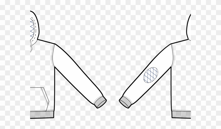 Templates Clipart Hoodie - Transparent Hoodie Template Png