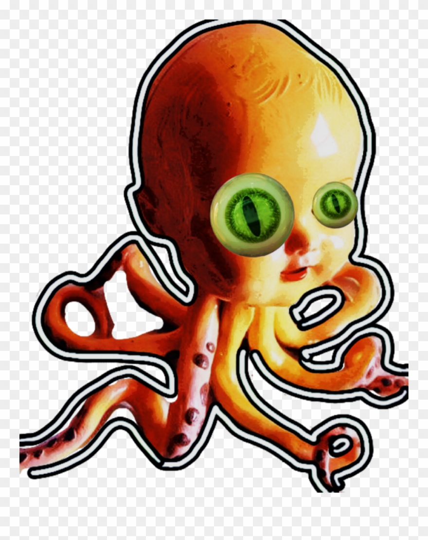 Creepy, Baby, Octopus, Octobaby Baby Octopus Octobabycr - Illustration Clipart