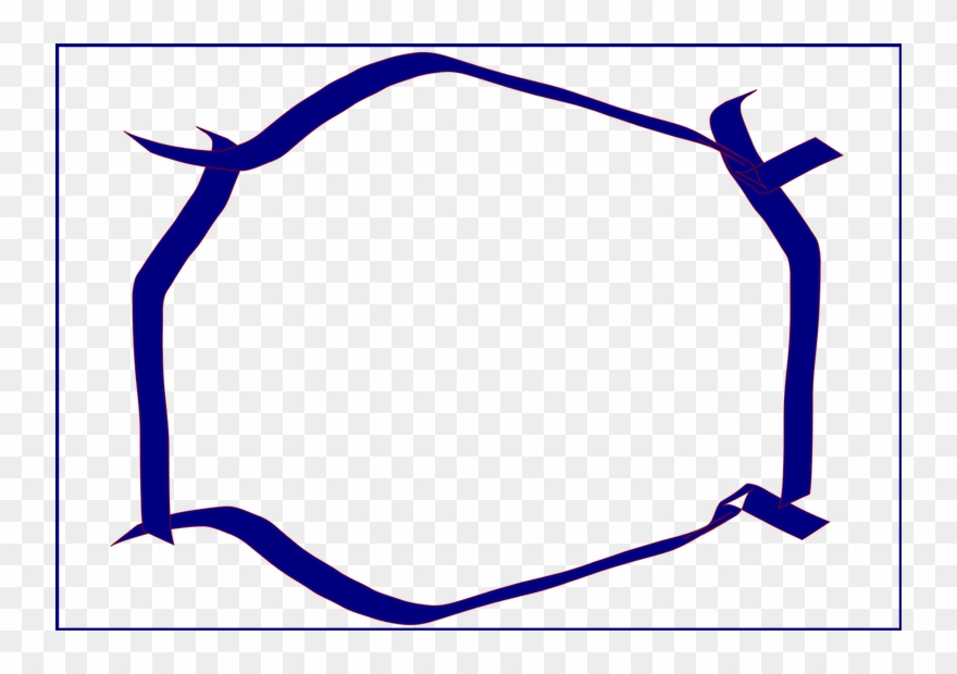 Blue Ribbon Border - Blue Ribbon Border Png Clipart