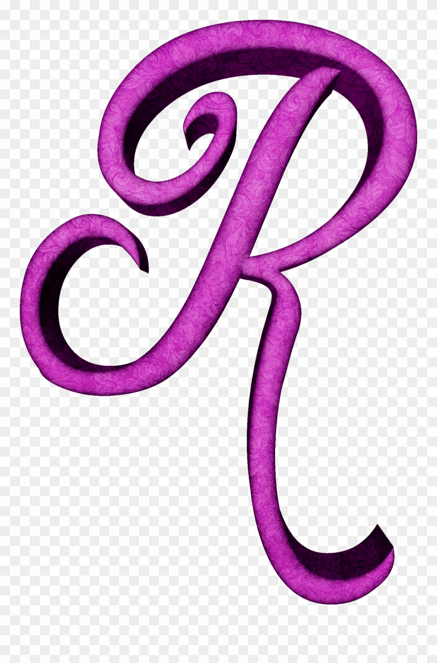 Alfabeto Estampado De Hojas En Fucsiar - Jr Letter Clipart