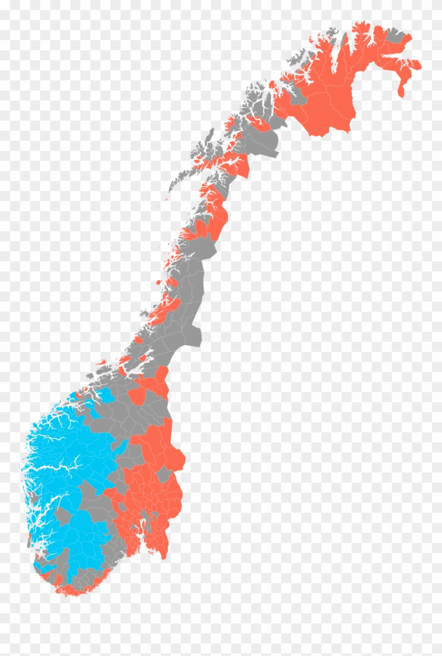 Målformer I Norge - Bokmal Nynorsk Map Clipart