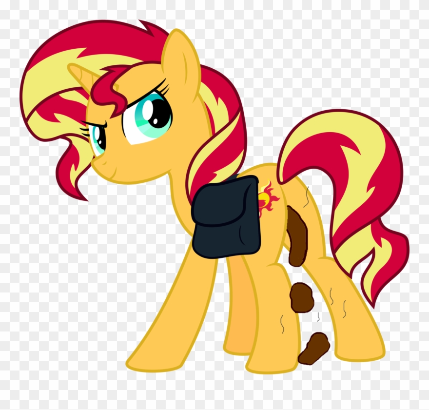 Edit, Explicit, Female, Pony, Poop, Scat, Solo, Solo - Sunset Shimmer Pony Form Clipart