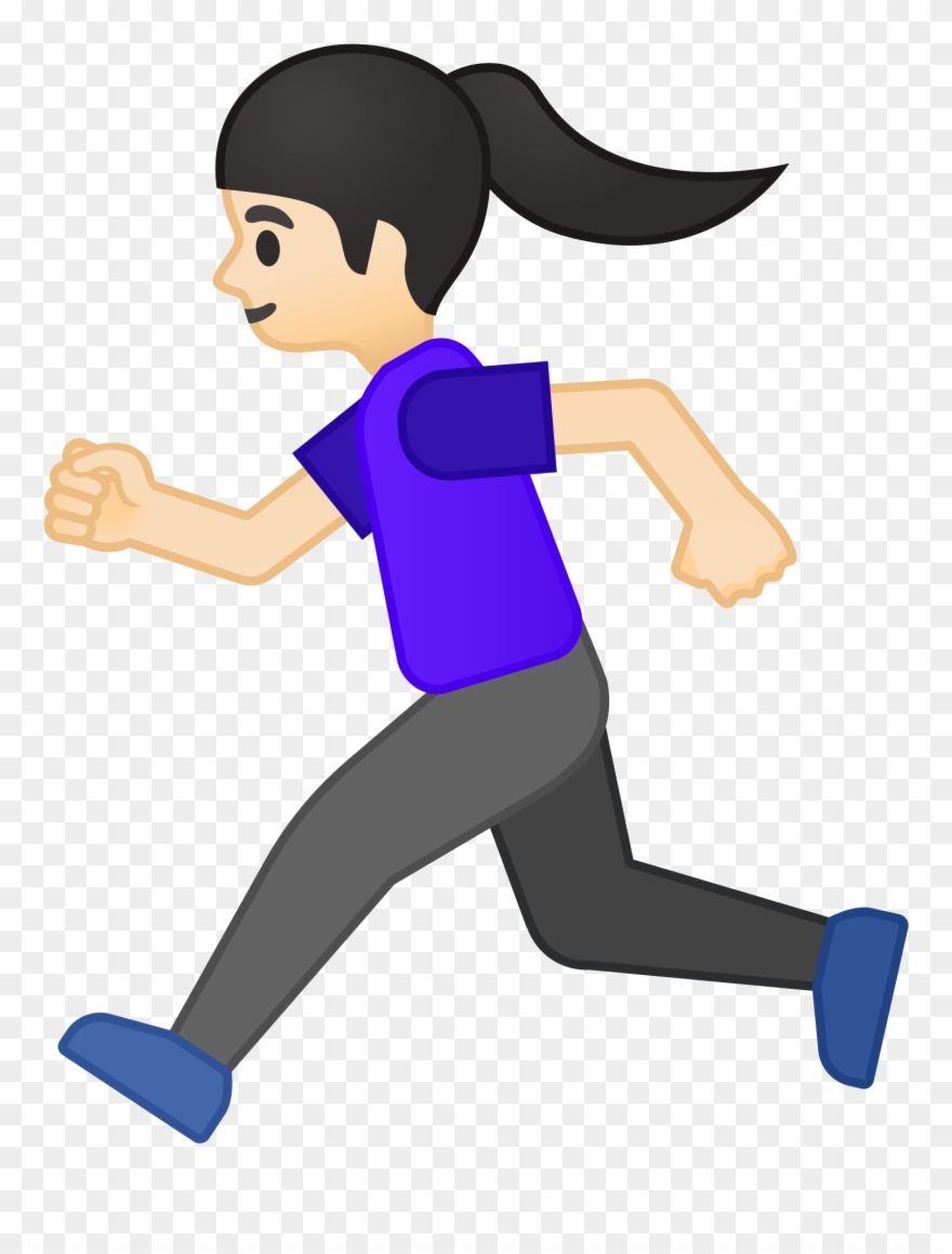 Open - Emoji Mujer Corriendo Clipart