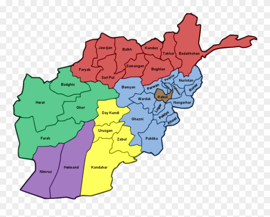 Afghanistan Regional Commands With Provinces - Geographical Regions Of Afghanistan Clipart