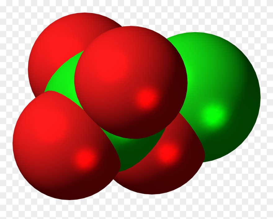 Chlorine Perchlorate Molecule Spacefill - Circle Clipart