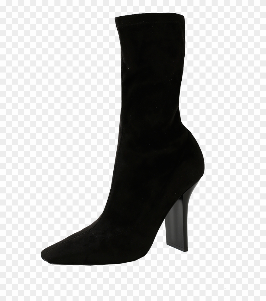 Clipart Library Stretch Square Toe Heel Booties - Sock - Png Download