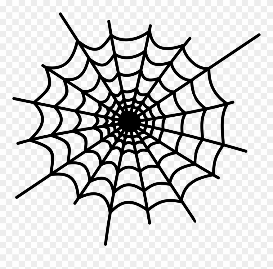 1280 X 1204 4 - Halloween Clipart Spider Web - Png Download