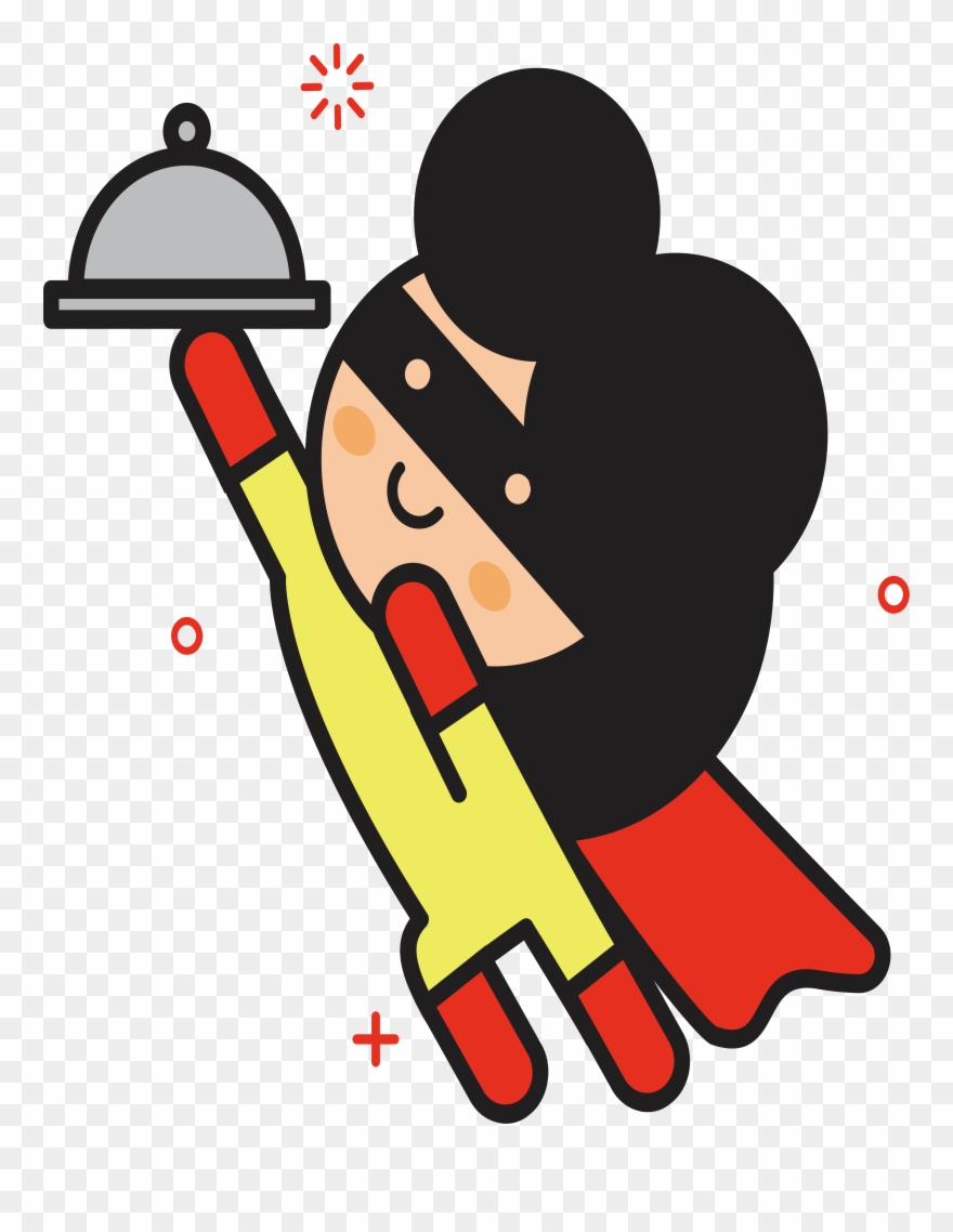 Room Service Superman Design Clipart