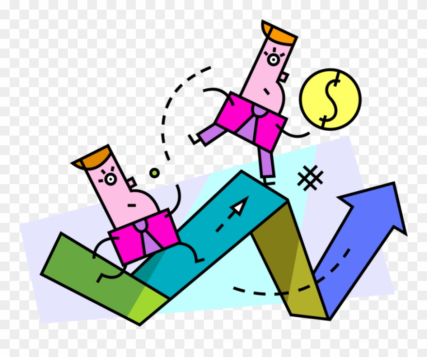 Vector Illustration Of Business Associates Use Teamwork Clipart