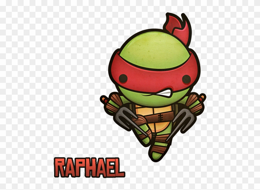 Kawaii Mutant Ninja Turtles By Squid , Via Behance - Raphael Ninja Turtle Cute Clipart