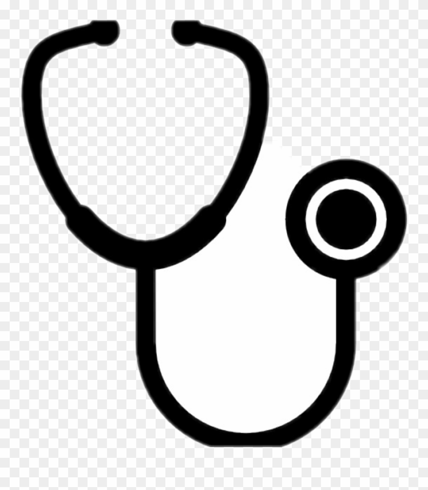 Stethoscope Sticker - Stethoscope Silhouette Png Clipart