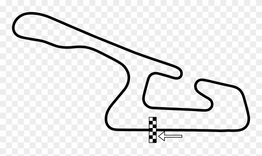 Okayama International Circuit - Line Art Clipart