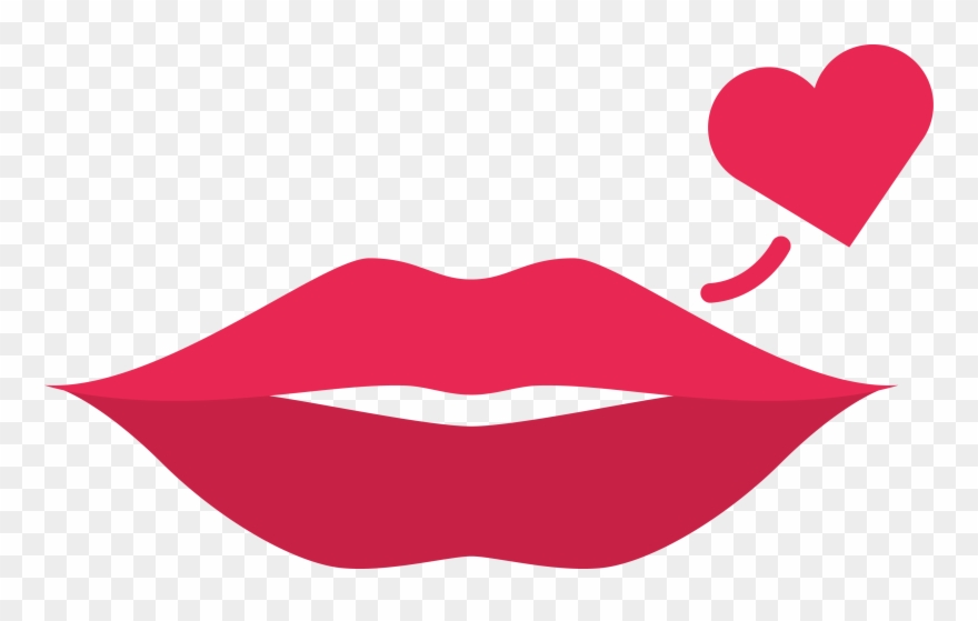 Lips Clipart Simple - Dibujo Labios Rojos - Png Download
