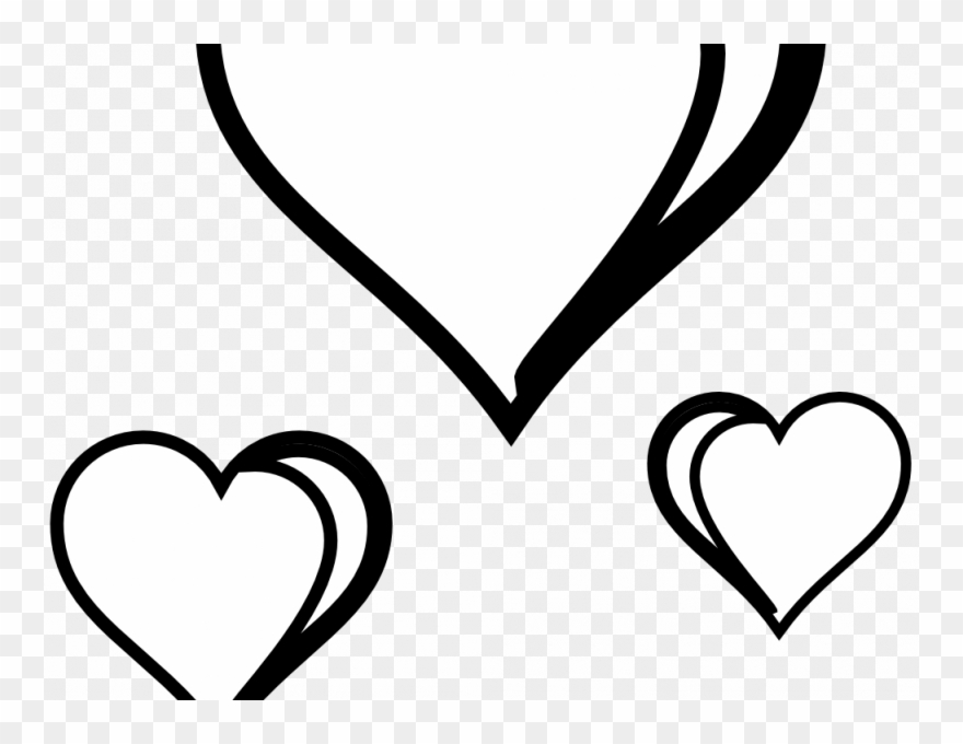 Download Heart Clipart Black And White - Valentines Day Png Black And White Transparent Png