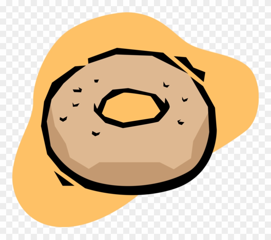 Vector Illustration Of Sweetened Fried Dough Donut Clipart
