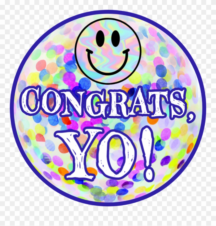 Congrats Sticker - Circle Clipart