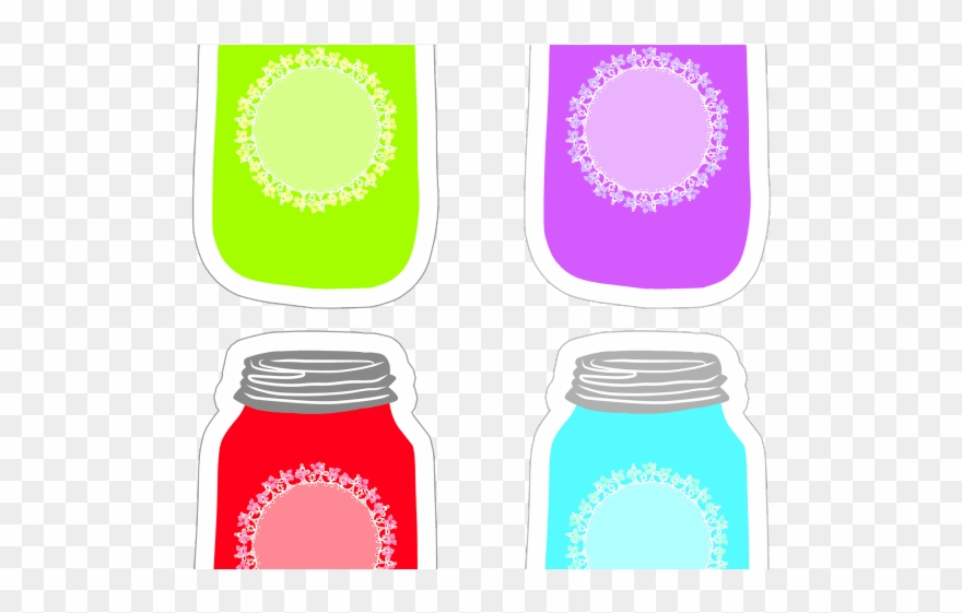 Mason Jar Clipart Tag Clipart - Colorful Jar Clipart - Png Download