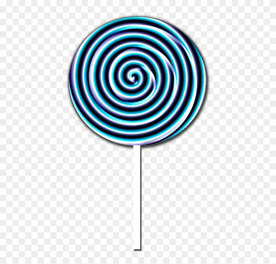 Lollipop Clipart Blue Lollipop - Circle - Png Download
