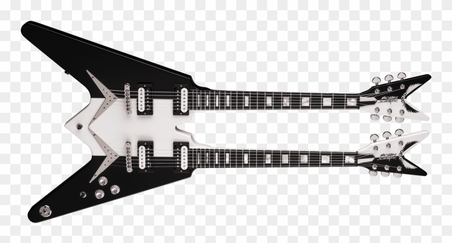 Usa Michael Schenker Standard Doubleneck - Guitare Electrique Double Manche Clipart