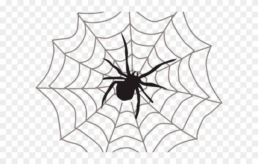 Spider Web Clipart - Spider In Web Clipart - Png Download