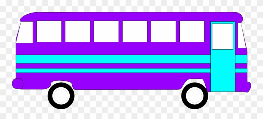 Blue - Bus - Clipart - Gambar Animasi Mobil Bus - Png Download