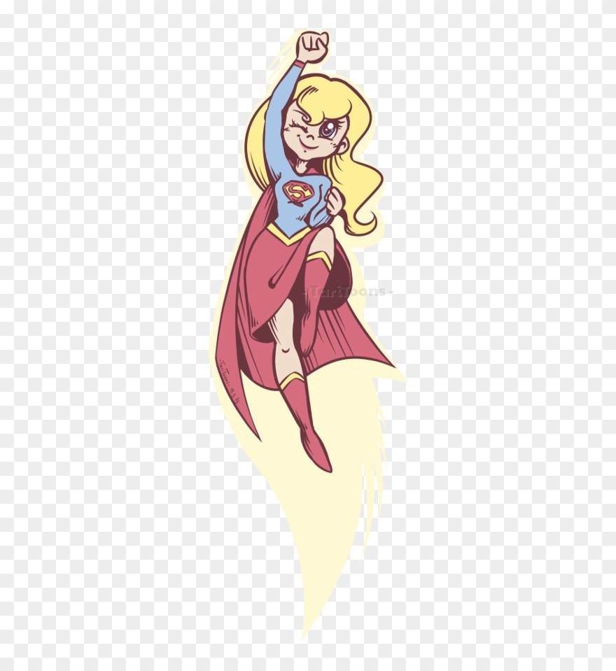 Actual Press Illustration Supergirl Super Süß - Cute Super Girl Drawings Clipart