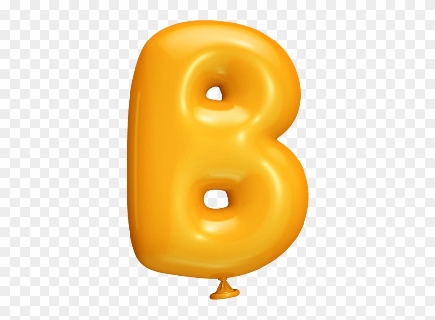 Yellow Balloon Font - Balloon Letter Font Png Clipart