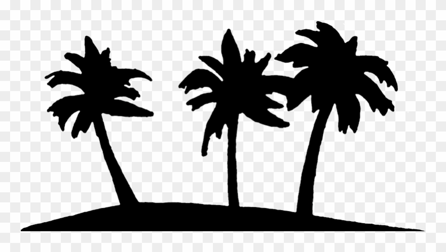 Palm Tree Clipart Black And White Png Transparent Png