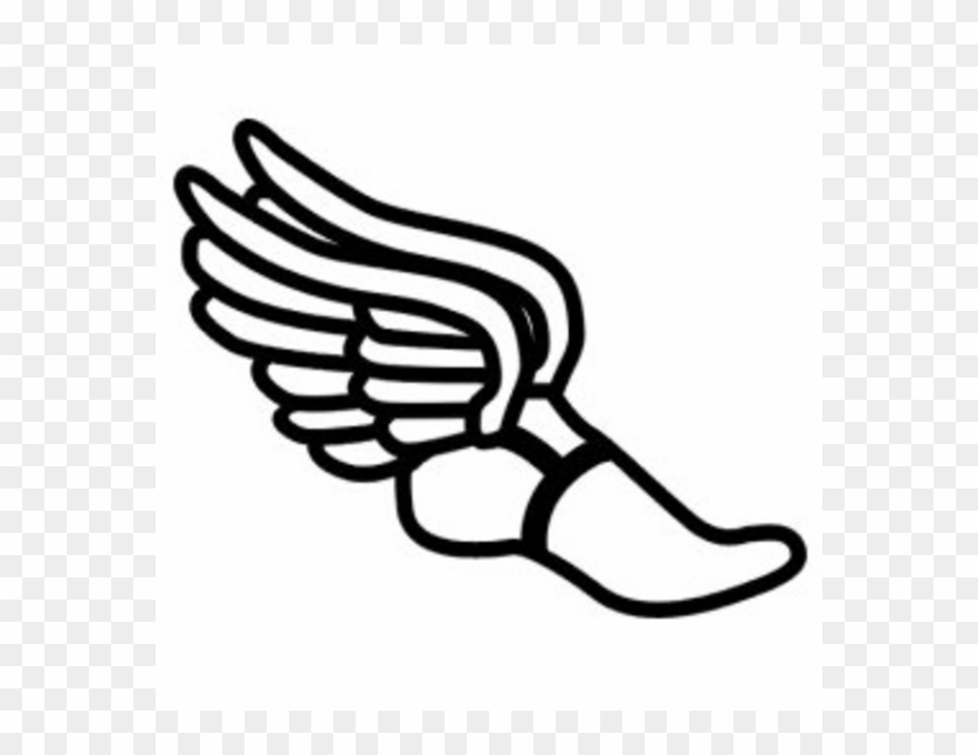 Vector Clip Art Online, Royalty Free Public - Cross Country Winged Foot - Png Download